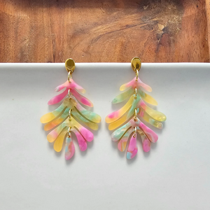 Petite Palm Earrings - Tropical Delight