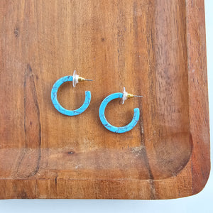 Cam Mini Hoops - Turquoise