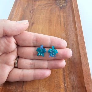 Sea Turtle Studs - Sea Green