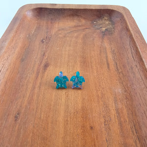 Sea Turtle Studs - Sea Green