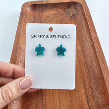 Load image into Gallery viewer, Sea Turtle Studs - Sea Green
