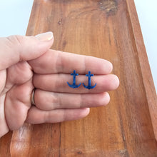 Load image into Gallery viewer, Anchor Studs - Navy
