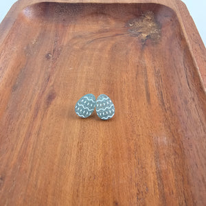 Easter Egg Studs - Pastel Blue Glitter