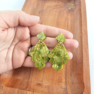 Estelle Earrings - Olive