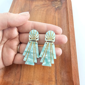 Lucille Earrings - Mint