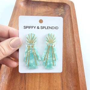 Lucille Earrings - Mint