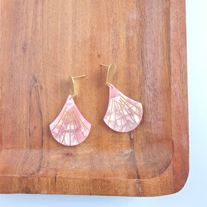 Daphne Earrings - Rose Quartz