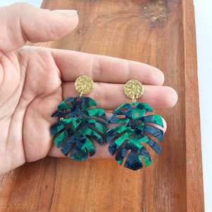 Leilani Earrings - Dark Green