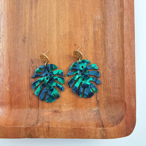 Leilani Earrings - Dark Green