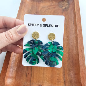 Leilani Earrings - Dark Green