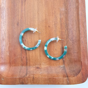 Camy Hoops - Jade Opal