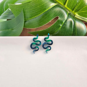 Snake Studs - Dark Green