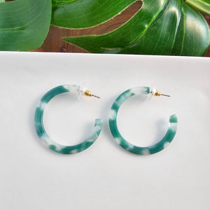 Camy Hoops - Jade Opal