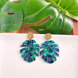 Leilani Earrings - Dark Green