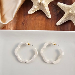 Posey Hoops - Breezy White