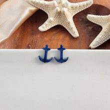 Load image into Gallery viewer, Anchor Studs - Navy
