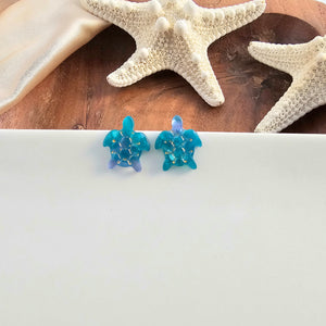 Sea Turtle Studs - Sea Green