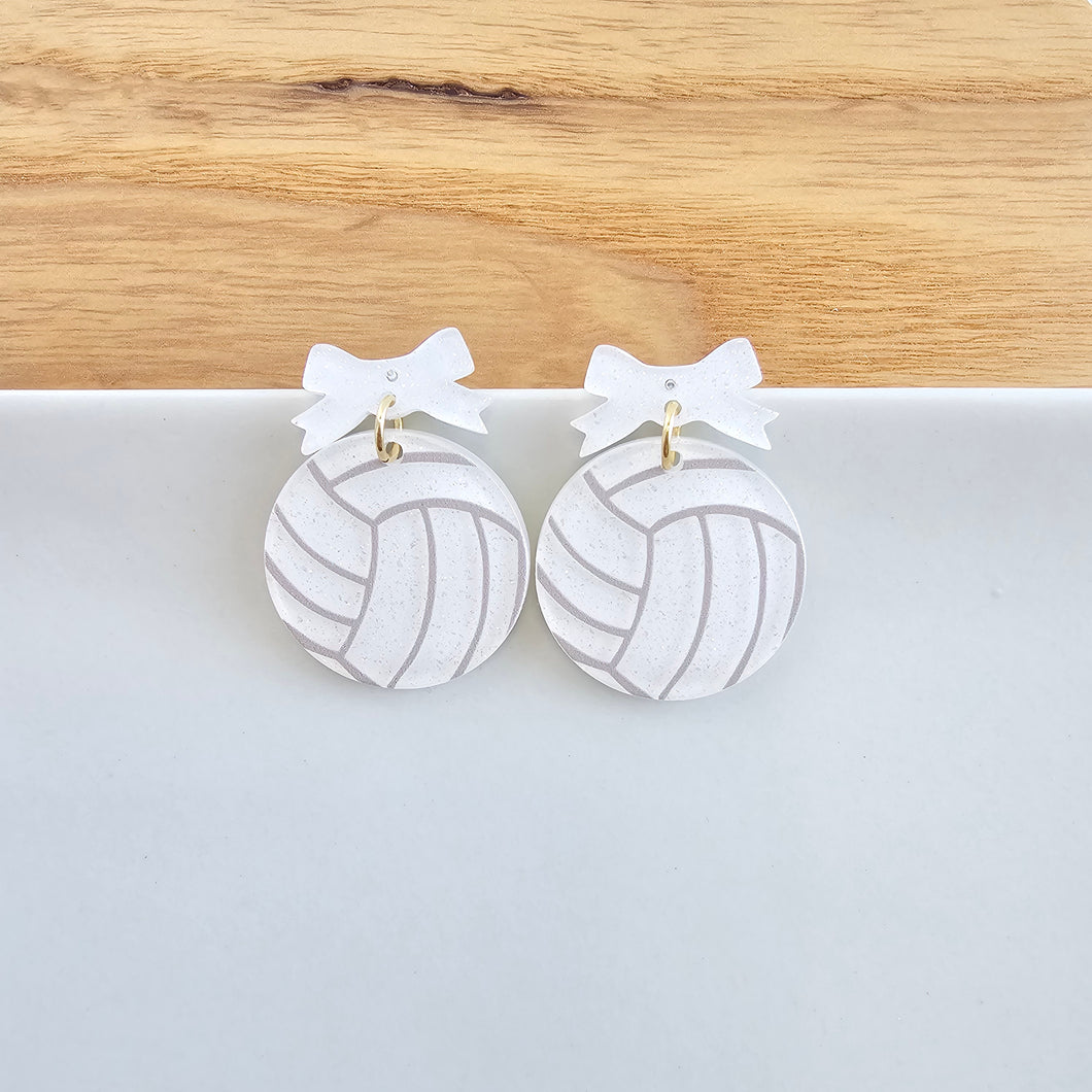 Bow Volleyball Earrings