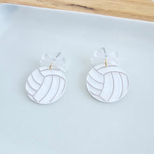Load image into Gallery viewer, Bow Volleyball Earrings

