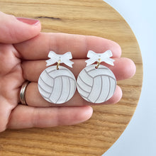 Load image into Gallery viewer, Bow Volleyball Earrings

