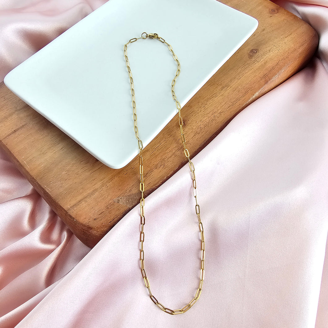 Luxe Gold Delicate Paper Clip Chain - 18