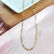Load image into Gallery viewer, Luxe Gold Delicate Paper Clip Chain - 18&quot;
