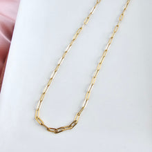 Load image into Gallery viewer, Luxe Gold Delicate Paper Clip Chain - 18&quot;
