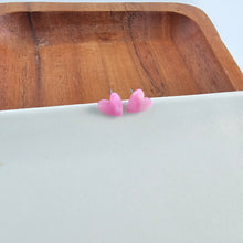 Load image into Gallery viewer, Hand Drawn Heart Studs - Bubblegum Bliss