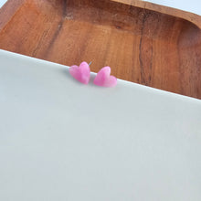Load image into Gallery viewer, Hand Drawn Heart Studs - Bubblegum Bliss