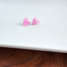 Load image into Gallery viewer, Hand Drawn Heart Studs - Bubblegum Bliss