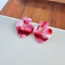 Load image into Gallery viewer, Darling Heart Earrings - Strawberry Fizz