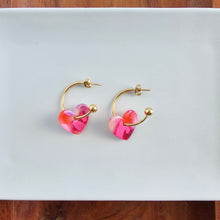 Load image into Gallery viewer, Sweetheart Hoops - Tickled Pink
