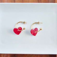 Load image into Gallery viewer, Sweetheart Hoops - Red
