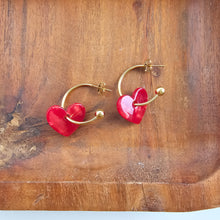 Load image into Gallery viewer, Sweetheart Hoops - Red
