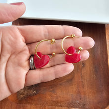 Load image into Gallery viewer, Sweetheart Hoops - Red
