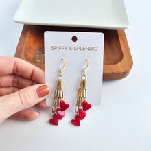 Load image into Gallery viewer, Heartstring Earrings - Red
