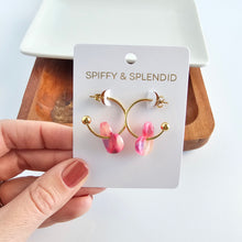 Load image into Gallery viewer, Sweetheart Hoops - Tickled Pink
