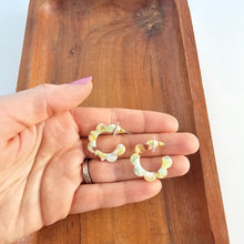 Load image into Gallery viewer, Flora Mini Hoops - Citron Zest