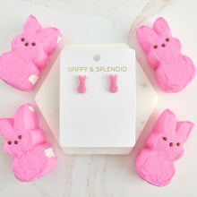 Load image into Gallery viewer, Glitter Bunny Studs - Pink
