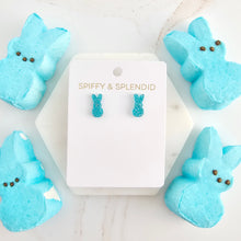 Load image into Gallery viewer, Glitter Bunny Studs - Blue