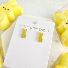 Load image into Gallery viewer, Glitter Bunny Studs - Yellow
