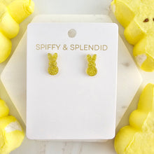 Load image into Gallery viewer, Glitter Bunny Studs - Yellow