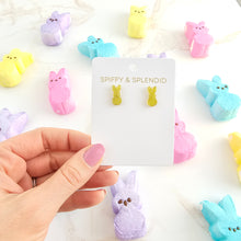 Load image into Gallery viewer, Glitter Bunny Studs - Yellow