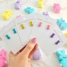 Load image into Gallery viewer, Glitter Bunny Studs - Yellow