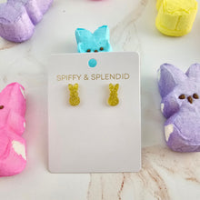 Load image into Gallery viewer, Glitter Bunny Studs - Yellow