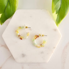 Load image into Gallery viewer, Flora Mini Hoops - Citron Zest