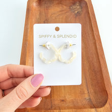 Load image into Gallery viewer, Posey Mini Hoops - Ivory