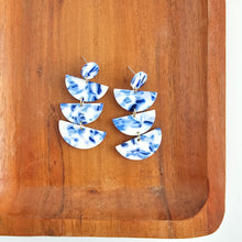 Load image into Gallery viewer, Kennedy Earrings - Greek Goddess Blue