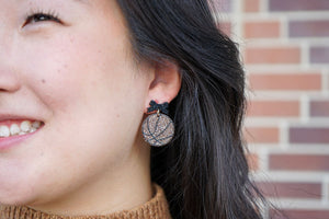 Bow Basketball Earrings