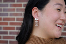 Load image into Gallery viewer, Bow Football Earrings
